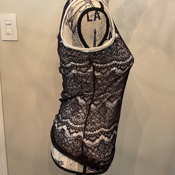 BLACK LACE OVER WHITE TANK *PICK 3 for $20 👚 - Picture 3 of 5